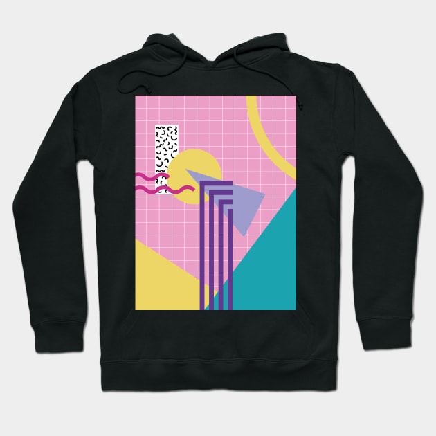 Memphis Pattern 64 / 80s Retro Hoodie by Studio Memphis Waves